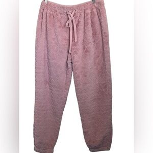 Crave Fame Blush Pink Fuzzy Joggers